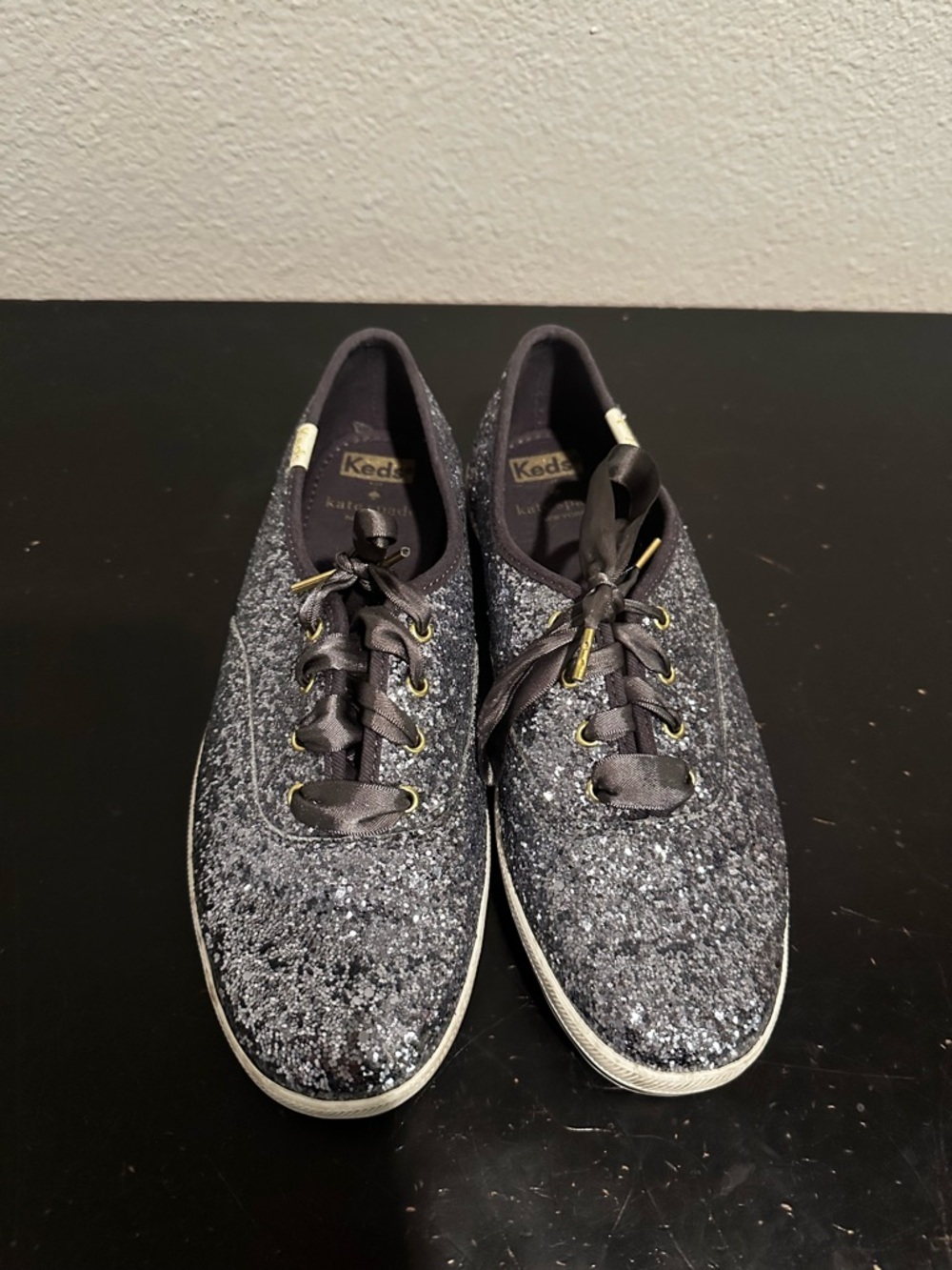 Keds X Kate Spade New York Gray Glitter Sparkle Sneakers Tennis Shoes